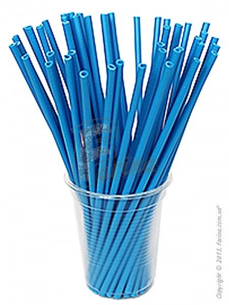 Палочки для кейк-попсов, пластиковые, голубые 15 см, 50 шт< фото цена